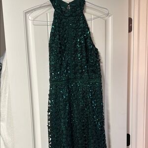 Emerald Green Halter Dress